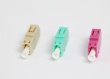 Simplex LC  Multimode  fiber optic adapter panel loaded with adapter